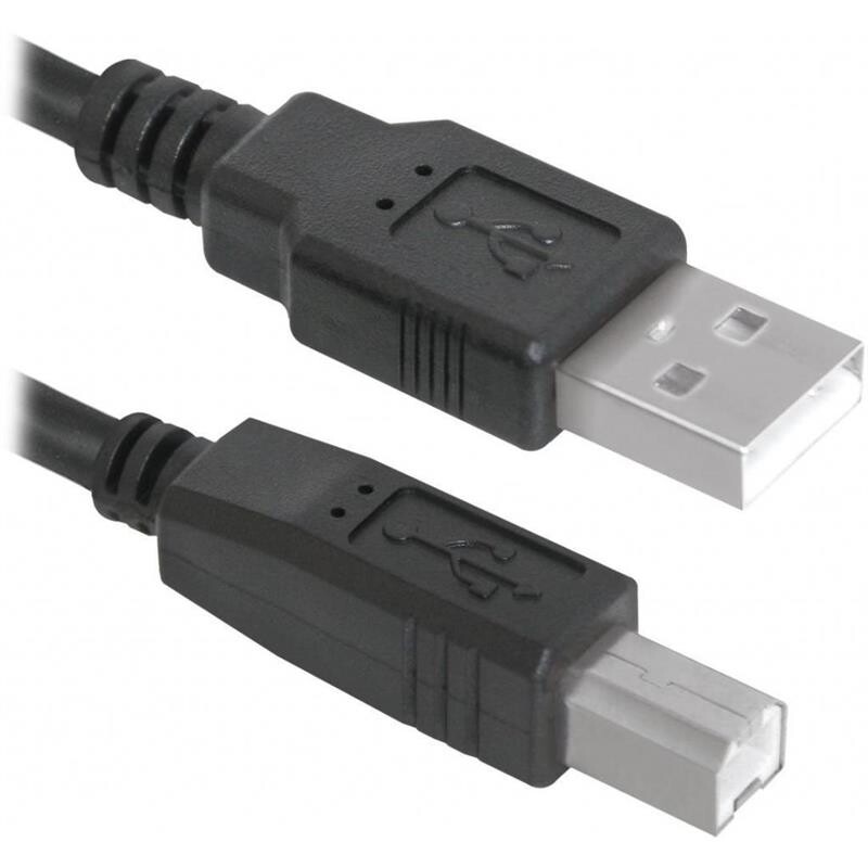 Кабель Defender USB04-06 USB2.0 AM-BM, 1.8м (83763), чорний