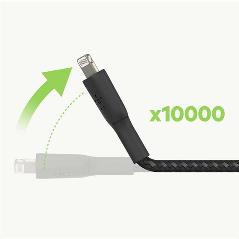 Кабель Belkin Braided USB-Lightning, 1м Black (CAA002BT1MBK)