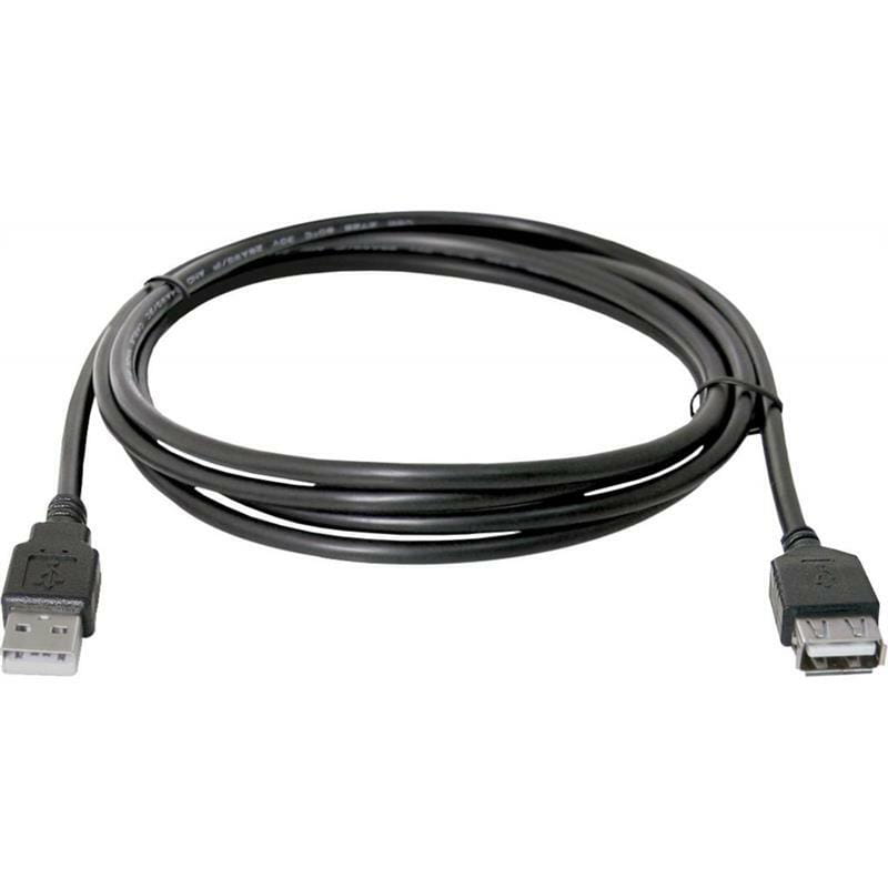 Кабель Defender USB02-06 USB 2.0 AM-AF 1.8 м, чорний (87456)