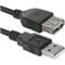 Фото - Кабель Defender USB02-06 USB 2.0 AM-AF 1.8 м, чорний (87456) | click.ua