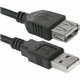 Кабель Defender USB02-10 USB 2.0 AM-AF 3 м, чорний (87453)