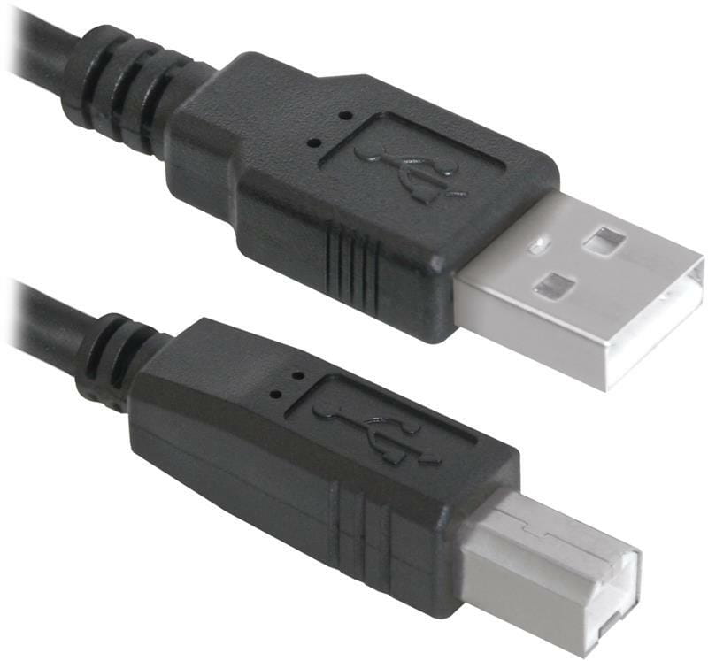 Кабель Defender USB04-10 USB 2.0 AM-BM 3 м, чорний (83764)