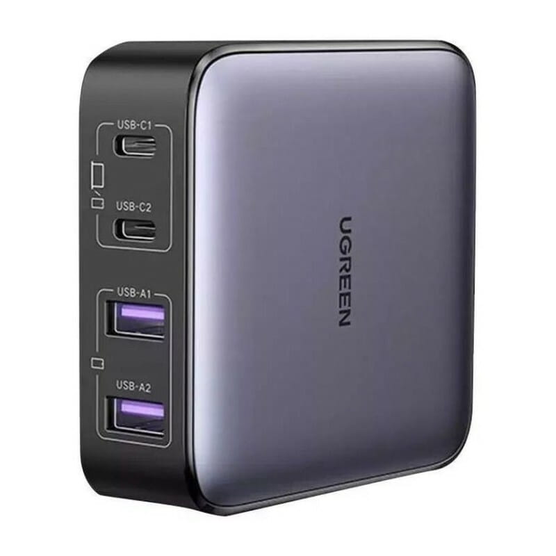 Зарядное устройство Ugreen Nexode CD327 65W GaN (2хUSB-C+2хUSB-A) Grey (1033685)