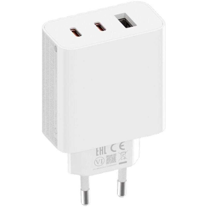 Мережевий зарядний пристрій Xiaomi Charger GaN (3USB, 6.1A) White (BHR7493EU) + кабель USB-C