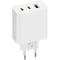 Фото - Мережевий зарядний пристрій Xiaomi Charger GaN (3USB, 6.1A) White (BHR7493EU) + кабель USB-C | click.ua