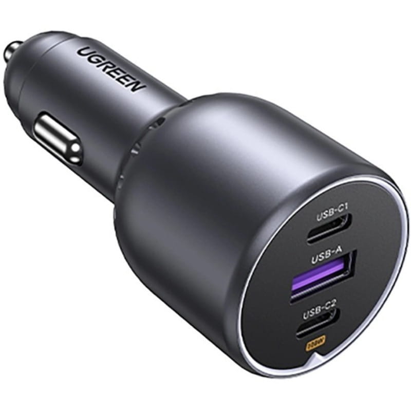 Автомобильное зарядное устройство Ugreen EC705 (2xUSB-C+USB-A) QC 3.0 Black (35025)