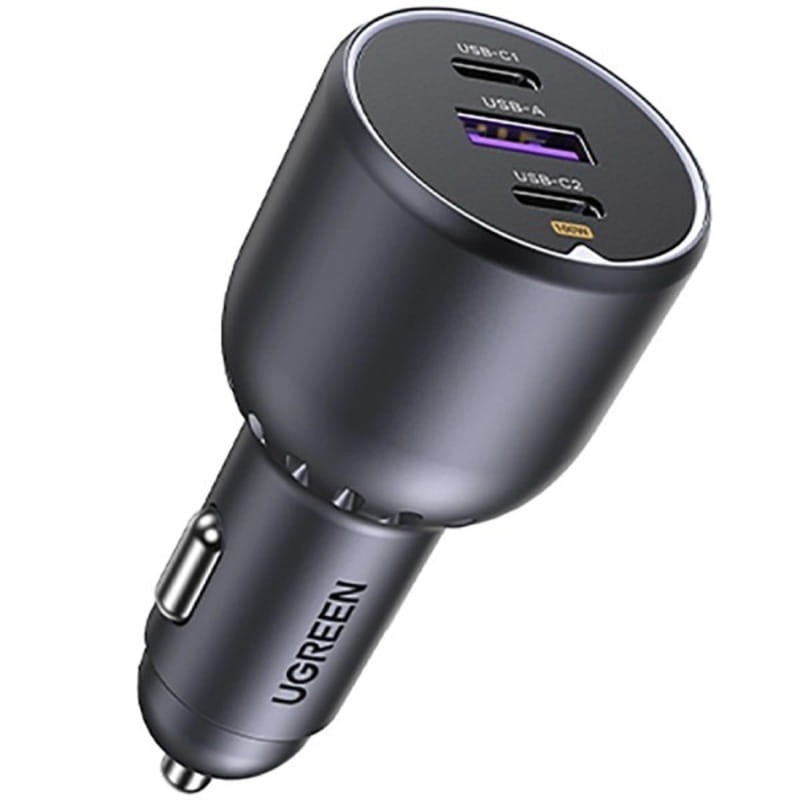 Автомобильное зарядное устройство Ugreen EC705 (2xUSB-C+USB-A) QC 3.0 Black (35025)