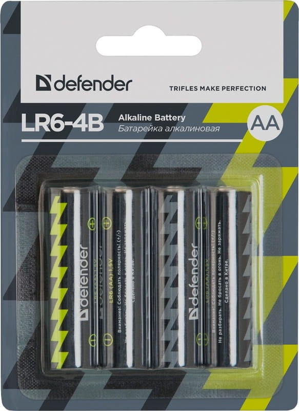 Батарейка Defender Alkaline AA/LR06 BL 4шт (56012)