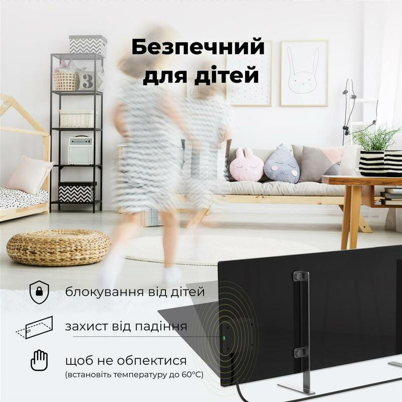 Інфрачервоний обігрівач AENO Premium Eco Smart Heater Black (AGH0002S)