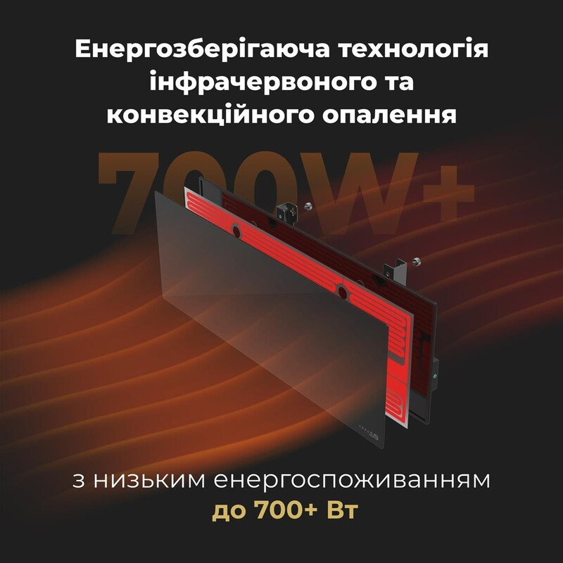 Инфракрасный обогреватель AENO Premium Eco Smart Heater Black (AGH0002S)