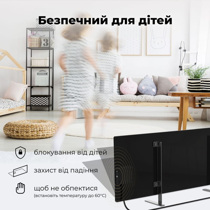 Інфрачервоний обігрівач AENO Premium Eco Smart Heater LED Black (AGH0004S)