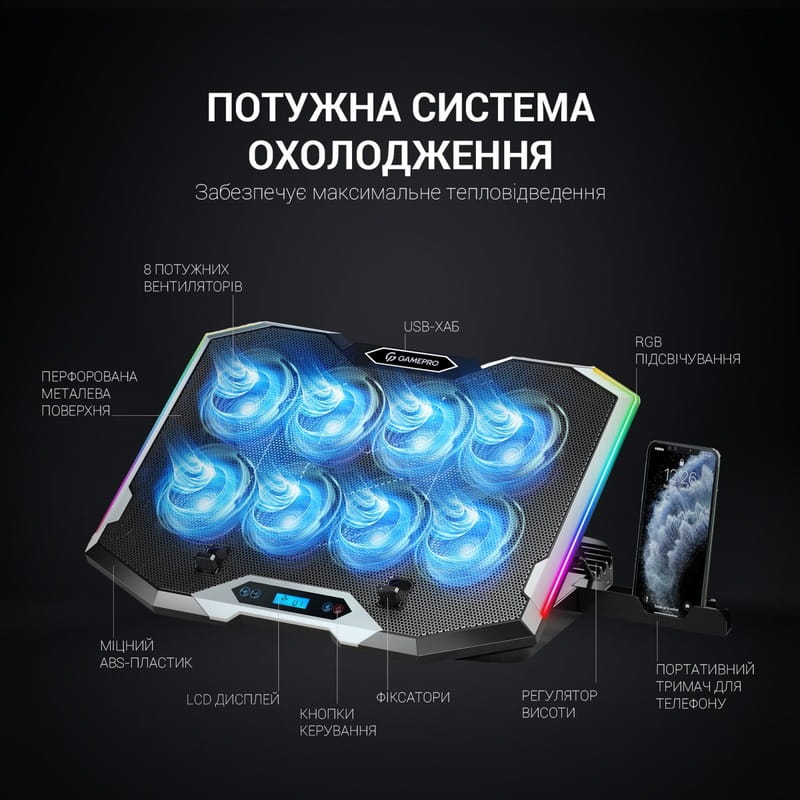 Подставка для ноутбука GamePro CP870