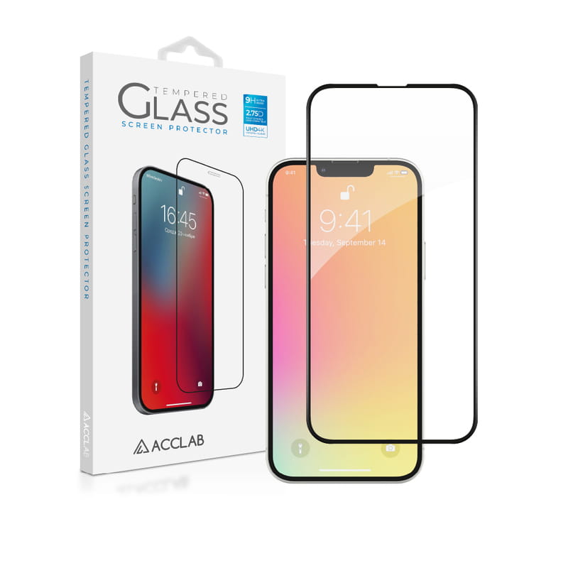 Защитное стекло ACCLAB Full Glue для Apple iPhone 14 Black (1283126541957)