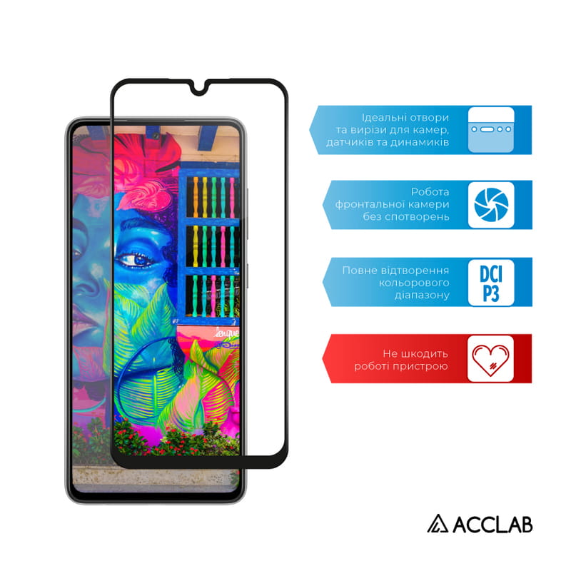 Защитное стекло ACCLAB Full Glue для Samsung Galaxy A25 SM-A256 5G Black (1283126573965)