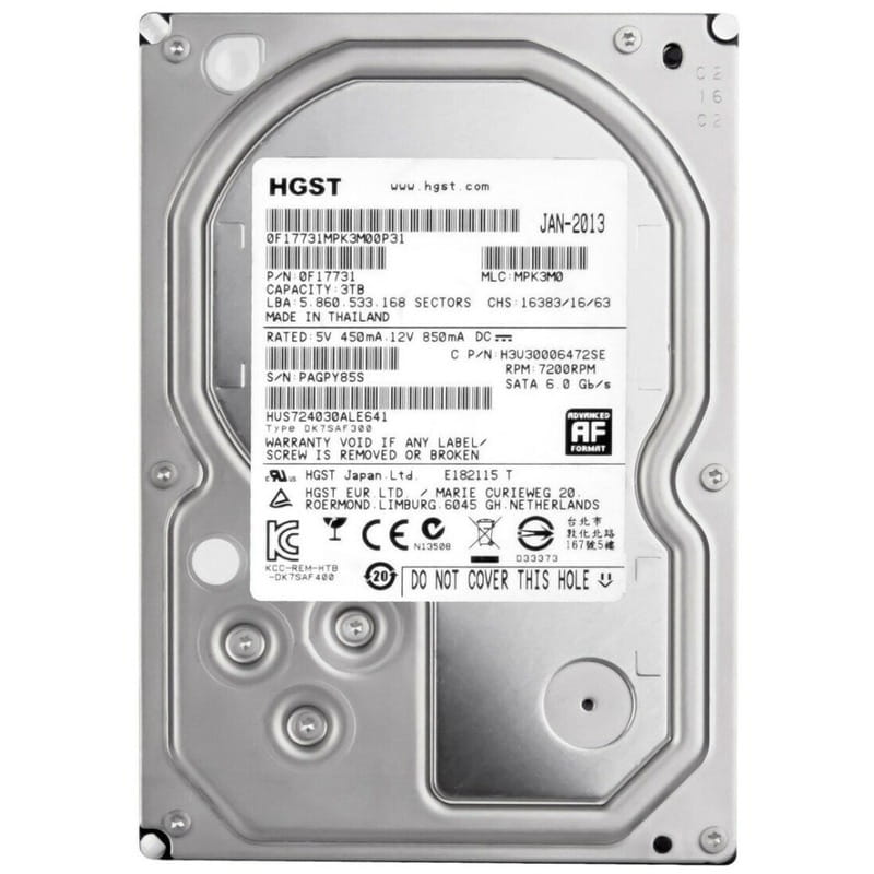 Накопичувач HDD SATA 2.0Tb Hitachi Deskstar 7K3000 7.2K 6G SATA 3.5 (HUA723020ALA640)_Refurbished