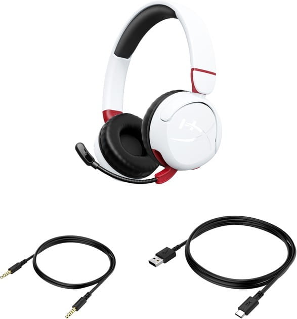 Bluetooth-гарнітура HyperX Cloud Mini White/Red (7G8F2AA)