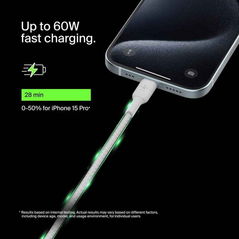 Кабель Belkin USB Type-C-USB Type-C, 2м White (CAB004BT2MWH)