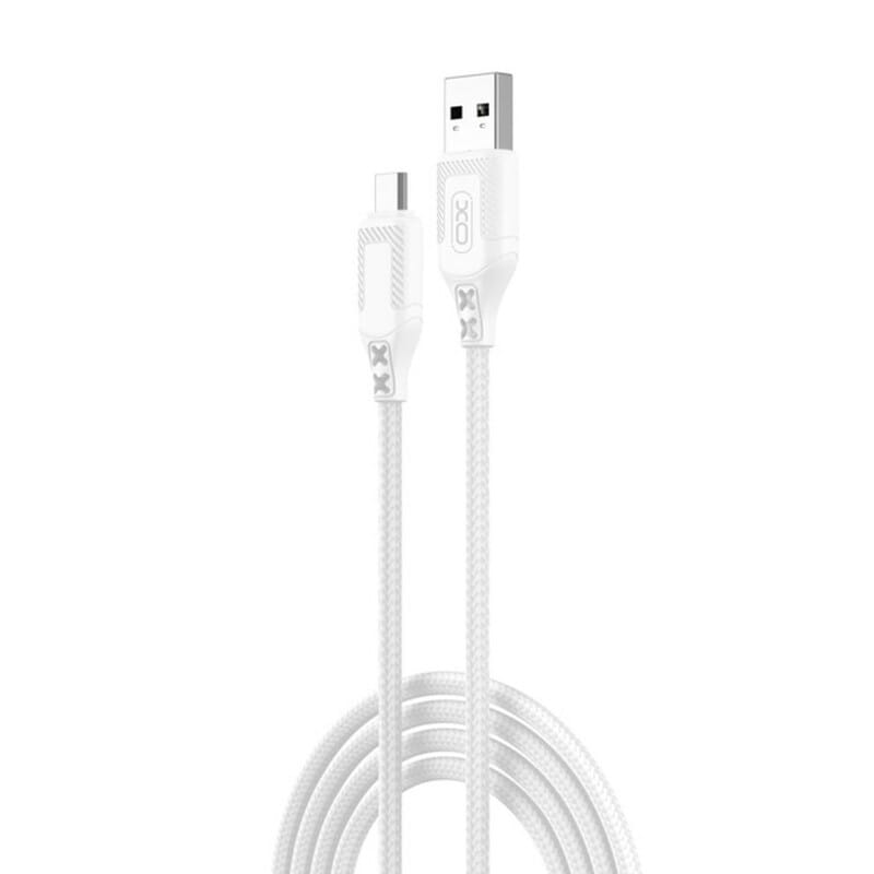 Кабель XO NB235 Zebra Series Braided USB - micro USB (M/M), 1 м, White (NB235_M_White)