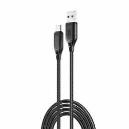 Кабель XO NB235 Zebra Series Braided USB - USB Type-C (M/M), 1 м, Black (NB235_C_Black)
