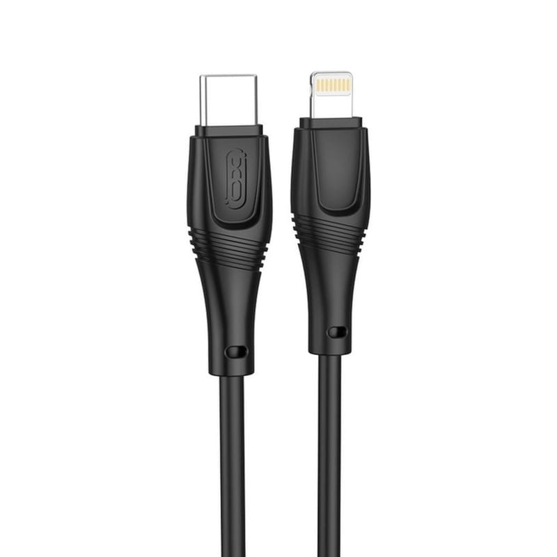 Кабель XO NBQ239A Zeus Series High Elastic USB Type-C - Lightning (M/M), 1 м, Black (NBQ239A_Black)