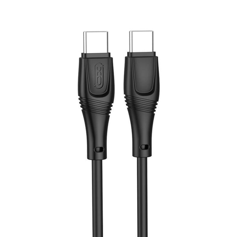 Кабель XO NBQ239B Zeus Series High Elastic USB Type-C - USB Type-C (M/M), 1 м, Black (NBQ239B_Black)