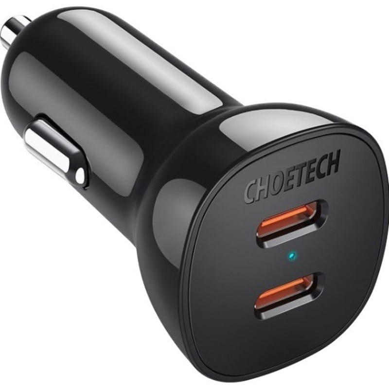 Автомобільний зарядний пристрій Choetech TC0008 40W PD3.0 (2xUSB-C) (TC0008-V2-BK)