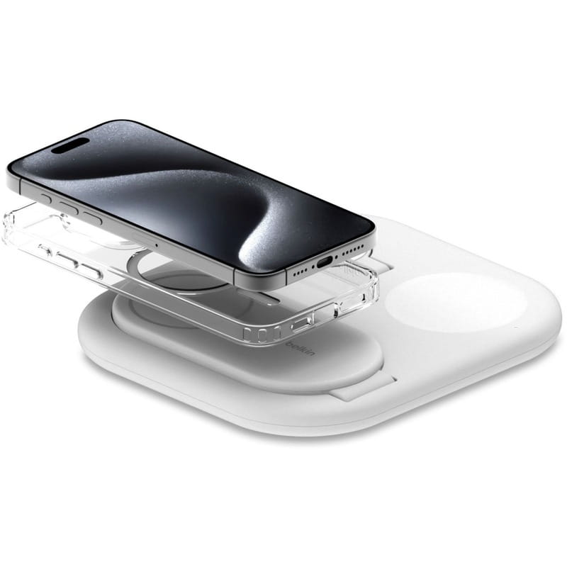 Безпровідний зарядний пристрій Belkin 3in1 Magnetic Foldable White (WIZ029VFWH)