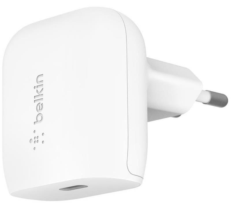 Мережевий зарядний пристрій Belkin 20W USB-C PD PPS White (WCA006VFWH)