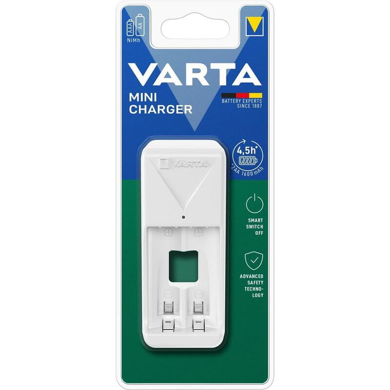 Зарядний пристрiй Varta Mini Charger 2xAA/ААА 1600mAh (57656101401)