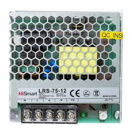 Блок живлення HiSmart 12V, 6A, 75W, LRS-75-12