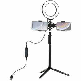 Кольцевая USB LED-лампа Puluz PKT3038 6.2" + штатив, удлинитель (PKT3038)