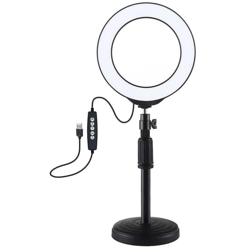 Кольцевая USB RGBW LED-лампа Puluz PKT3047B 6.2" + настольное крепление (PKT3047B)