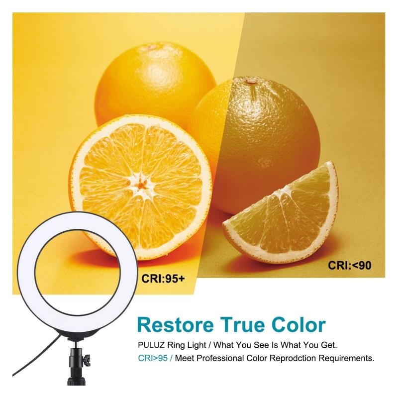 Кольцевая USB RGBW LED-лампа Puluz PKT3047B 6.2" + настольное крепление (PKT3047B)