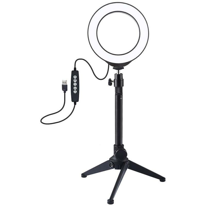 Кільцева USB RGBW LED-лампа Puluz PKT3049B 4.7" + настільний штатив (PKT3049B)