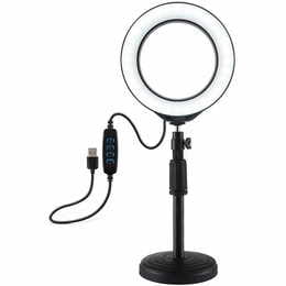 Кольцевая USB LED-лампа Puluz PU392 6.2" + настольное крепление 18-28 см (PU392)
