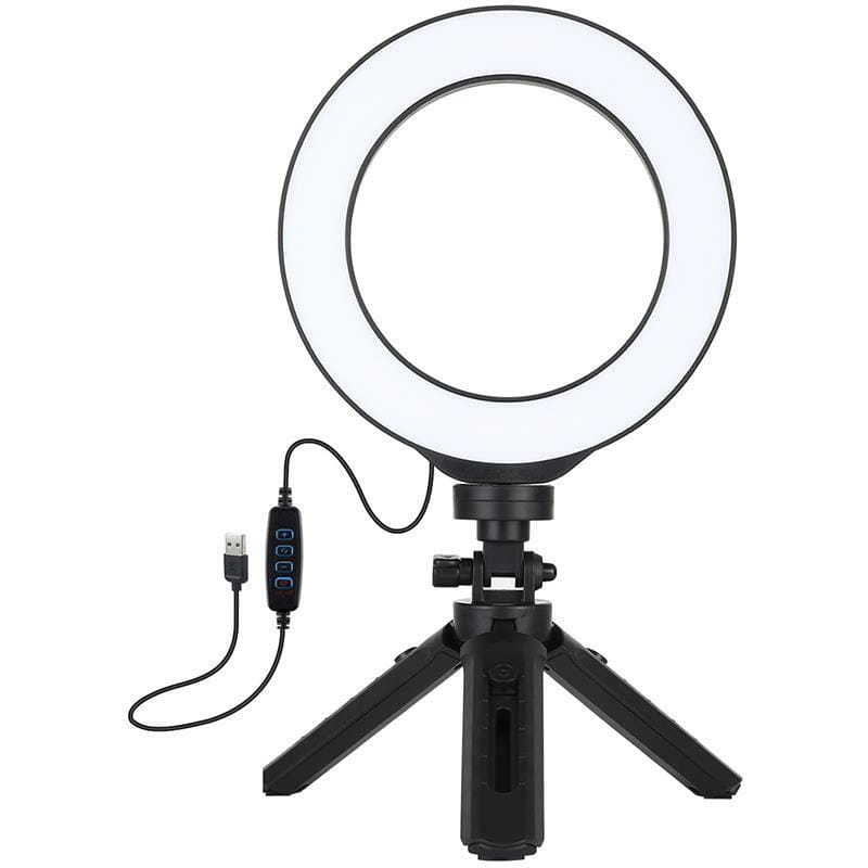 Кольцевая USB LED-лампа Puluz PKT3059B 6.2" + настольный штатив (PKT3059B)