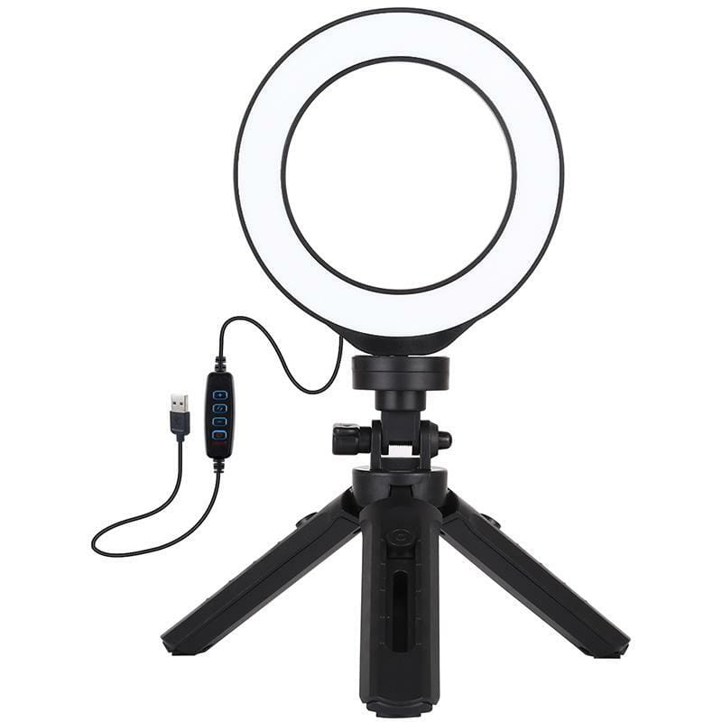 Кольцевая USB LED-лампа Puluz PKT3058B 4.7" + штатив 12 см (PKT3058B)