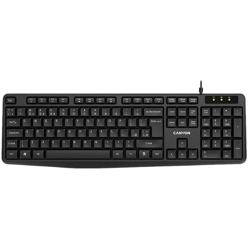 Клавиатура Canyon KB-1 EN Black (CNE-CKEY01)