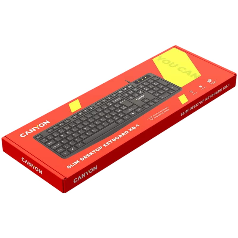 Клавиатура Canyon KB-1 EN Black (CNE-CKEY01)