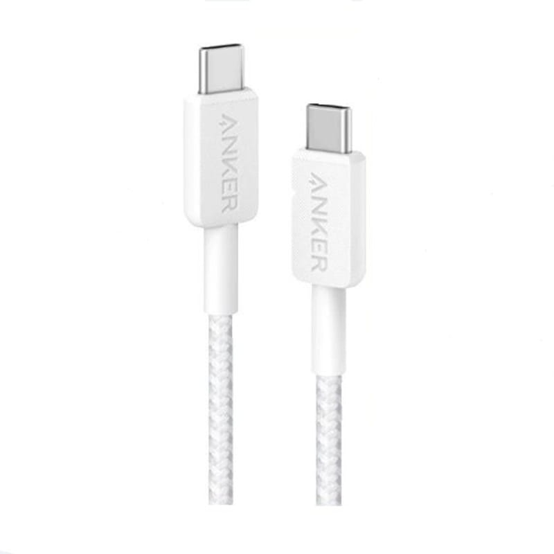 Кабель Anker 322 USB-C - USB-C 0.9m, White (A81F5H21/A81F5G21)