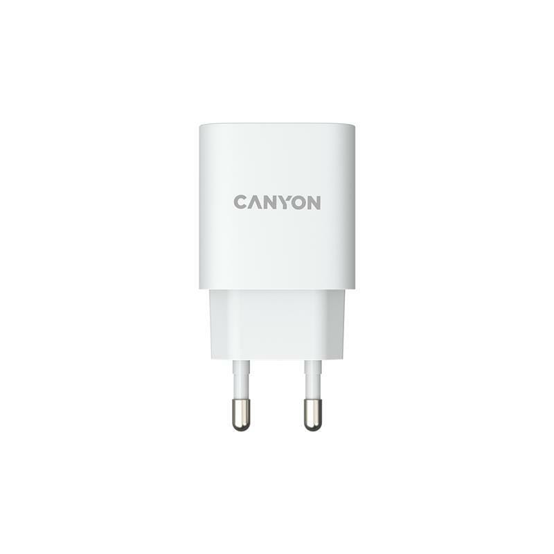 Мережевий зарядний пристрій Canyon H-18-01 (1USB, 3A) QC3.0 White (CNE-CHA18W)