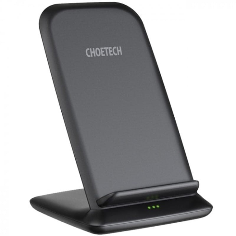 Бесповодное зарядное устройство Choetech Fast Wireless Charging Stand 2coils Black (T555-F-BK)