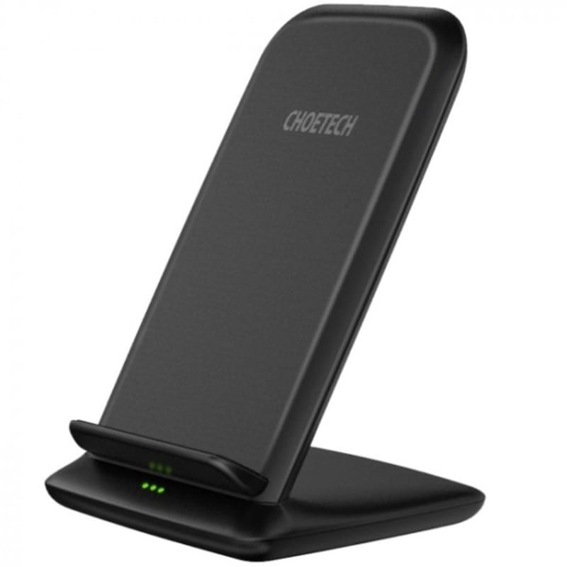 Бесповодное зарядное устройство Choetech Fast Wireless Charging Stand 2coils Black (T555-F-BK)