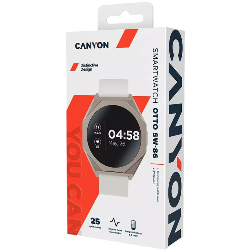 Смарт-часы Canyon Otto SW-86 Silver (CNS-SW86SS)