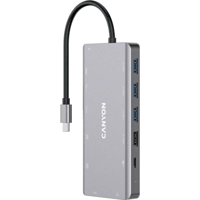 Док-станция Canyon DS-12 13in1 Dark Grey (CNS-TDS12)