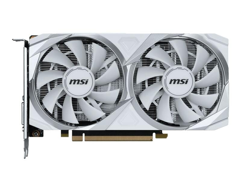 Видеокарта GF RTX 3050 8GB GDDR6 Ventus 2X XS White OC MSI (GeForce RTX 3050 VENTUS 2X XS WHITE 8G OC)