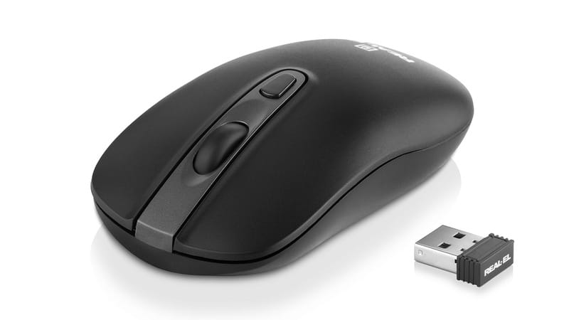 Мышь беспроводная REAL-EL RM-350W Black