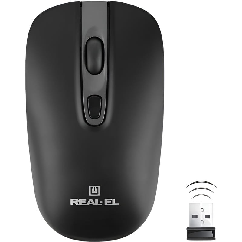 Мышь беспроводная REAL-EL RM-350W Black