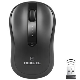 Мышь беспроводная REAL-EL RM-450W Black