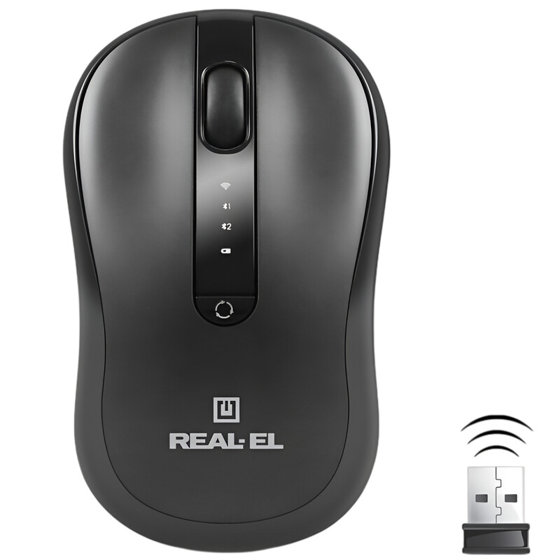 Мышь беспроводная REAL-EL RM-450W Black
